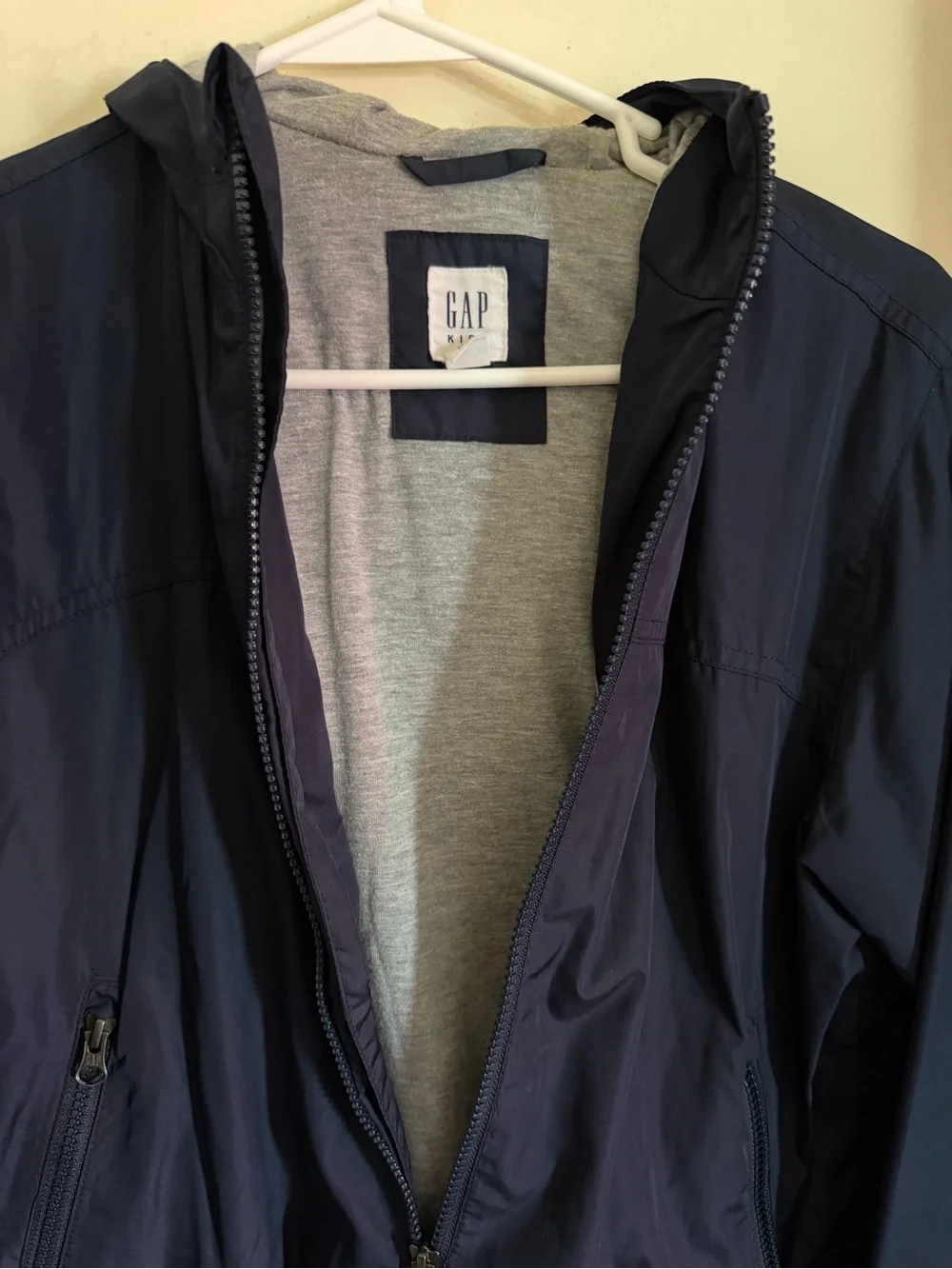 GAP Navy Hooded Windbreaker & Camouflage Zip Jacket Set